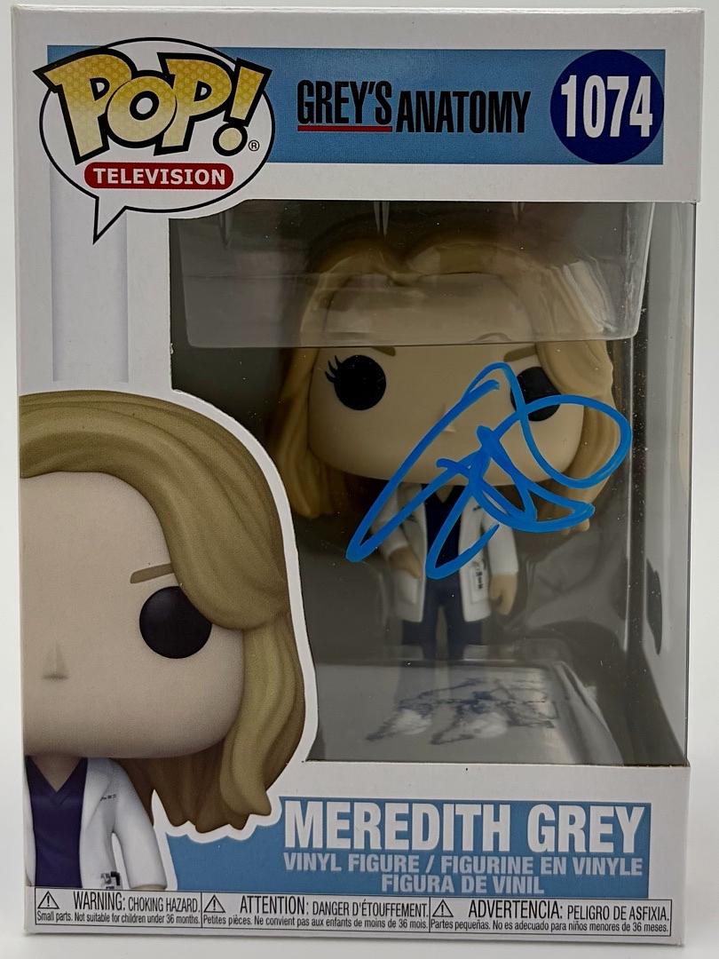 Ellen Pompeo Signed Funko Pop #1074 "Meredith Grey" *RARE* - Beckett COA